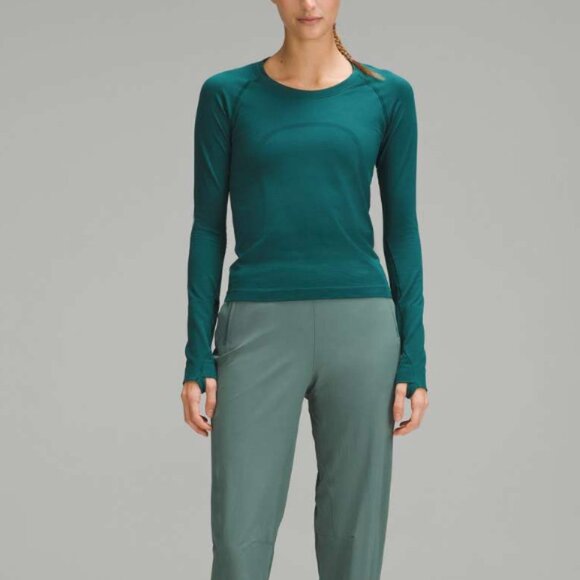 (0186) Lululemon Swiftly Tech Long-Sleeve Shirt 2.0 *Race Length Storm Teal Sz 2 - Picture 3 of 7